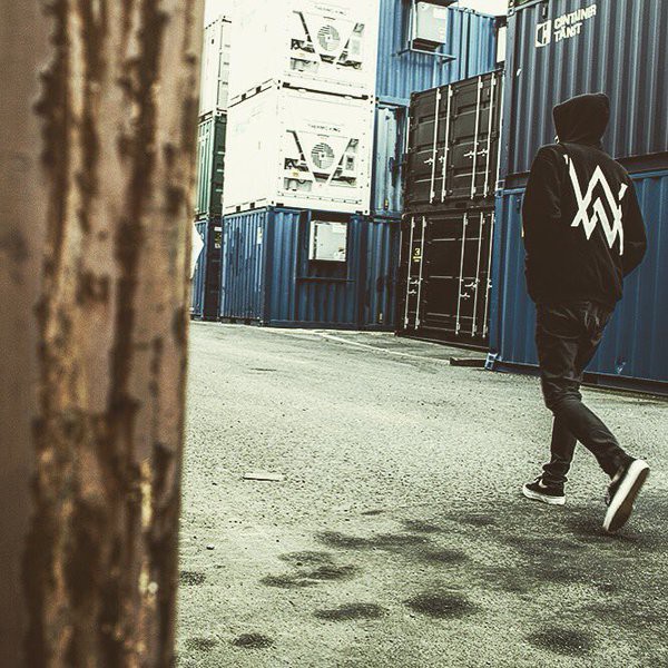 Áo Khoác Hoodie Khóa Kéo In Logo Alan Walker