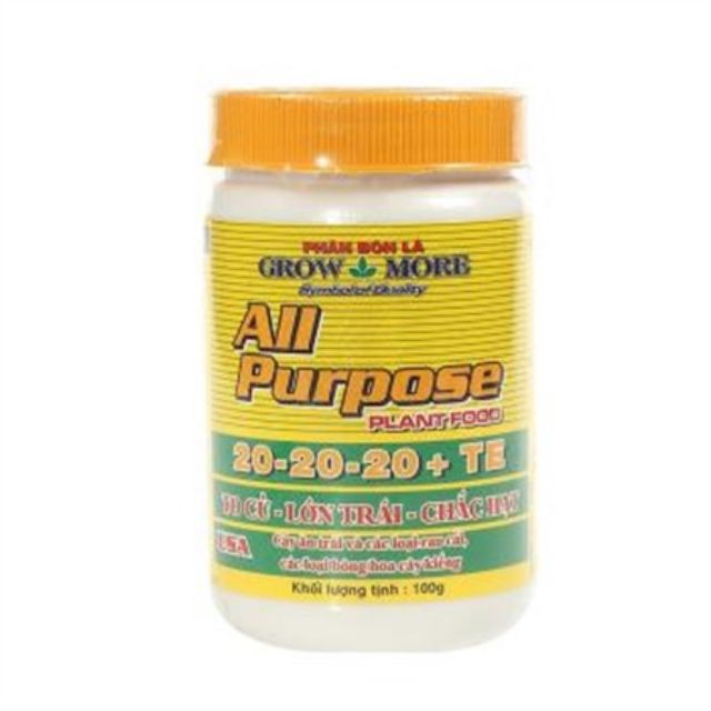 Phân bón lá Grow more 20 20 20 + TE 100g