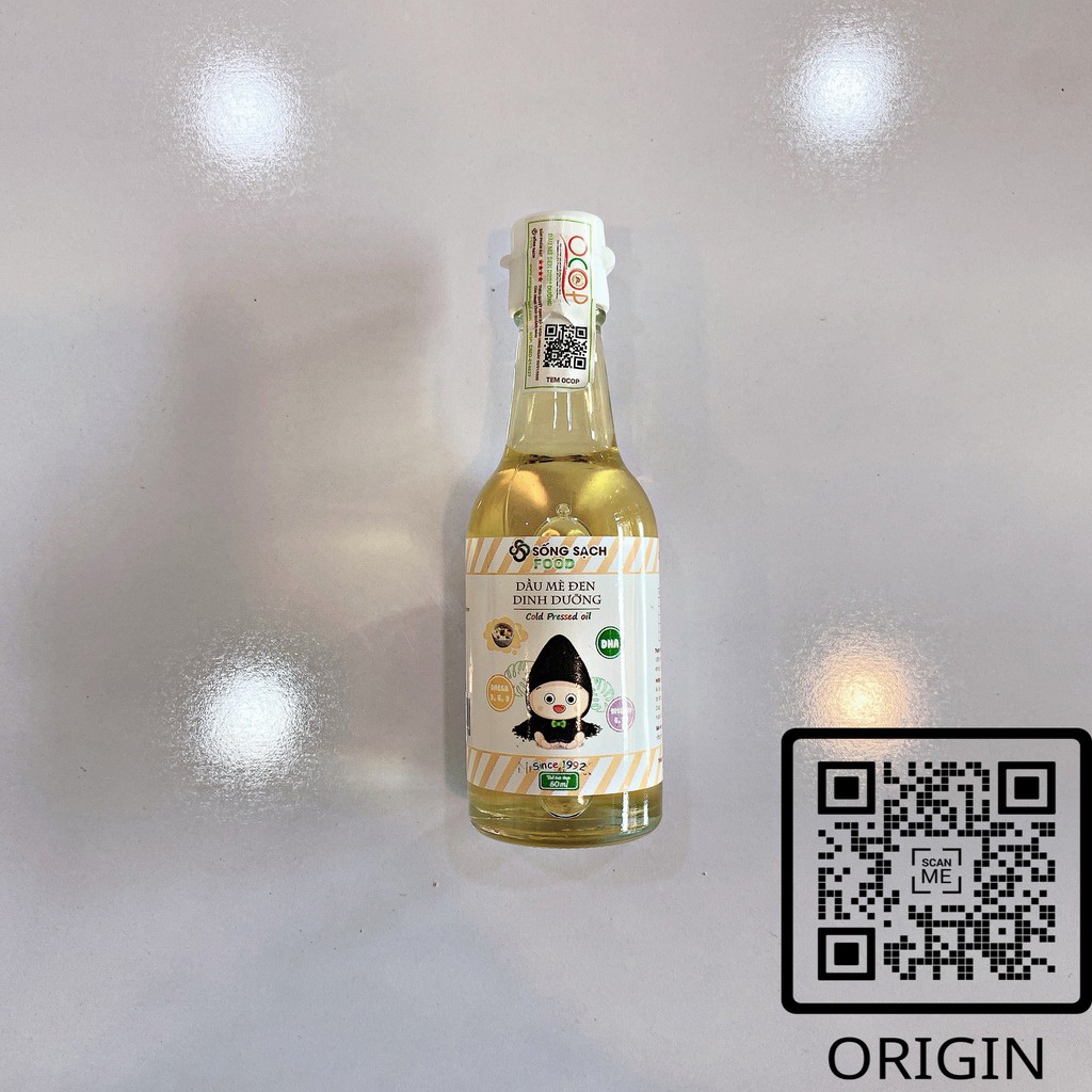 Dầu mè đen 60ml hiệu Sống sạch Food bổ sung chất béo cho bé ăn dặm- Origin Shop