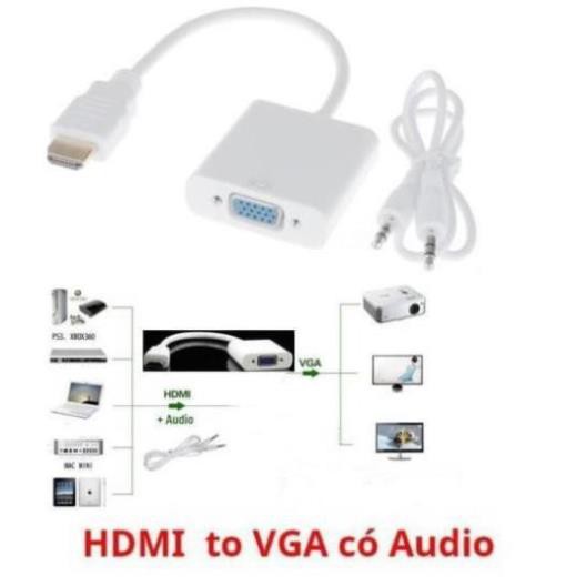 Cable chuyển Hdmi ra Vga có ngõ audio và không ngõ audio