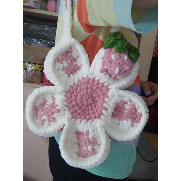 Túi Len Hoa Cúc - Bloom Flower Bag handmade - tặng kèm charm tùy chọn