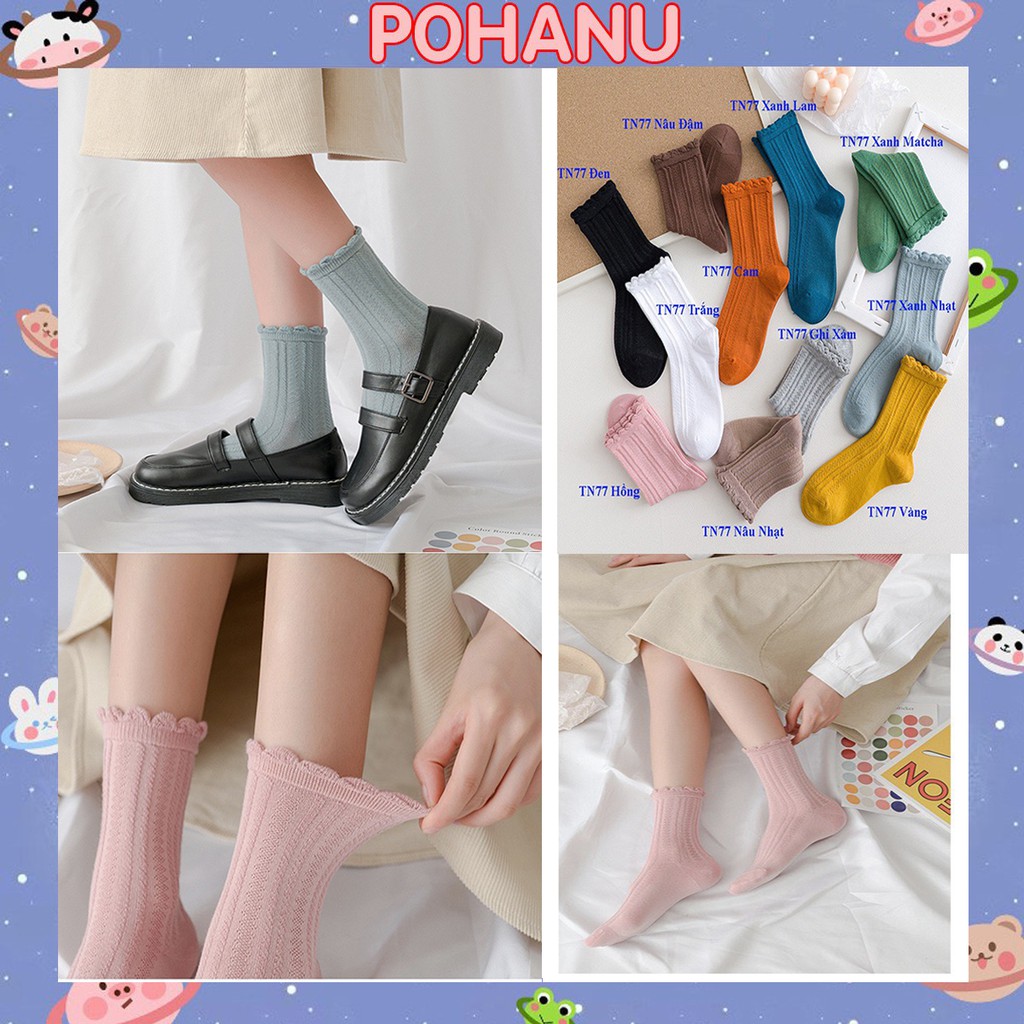 Tất nữ, vớ nữ len gân cao cổ TN77