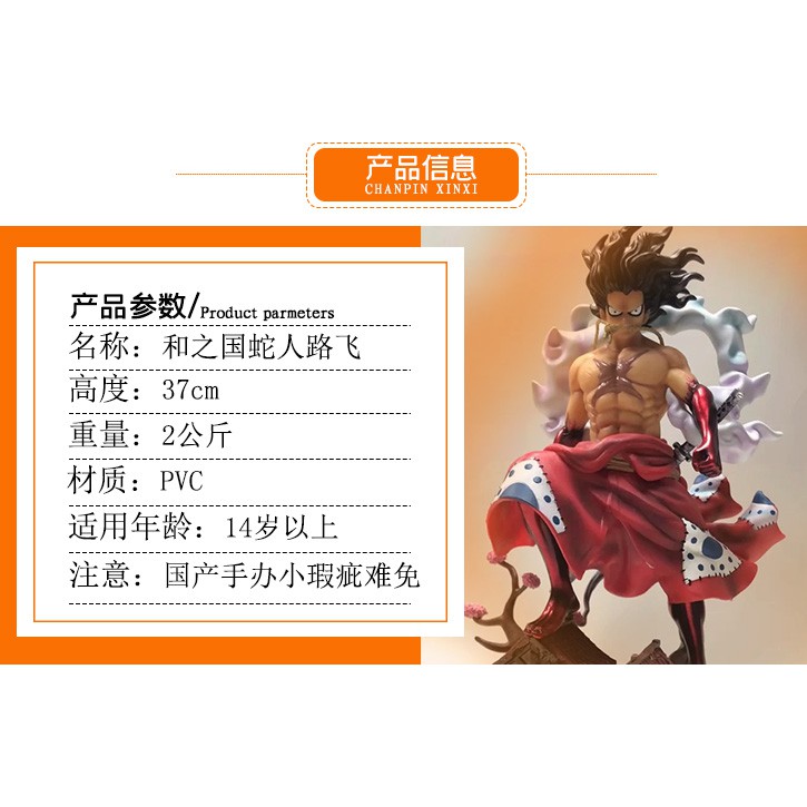 Vua One Piece Hải lý GK Snake Man Luffy Kimono wa Nation Tượng Người mẫu đóng hộp Handmade