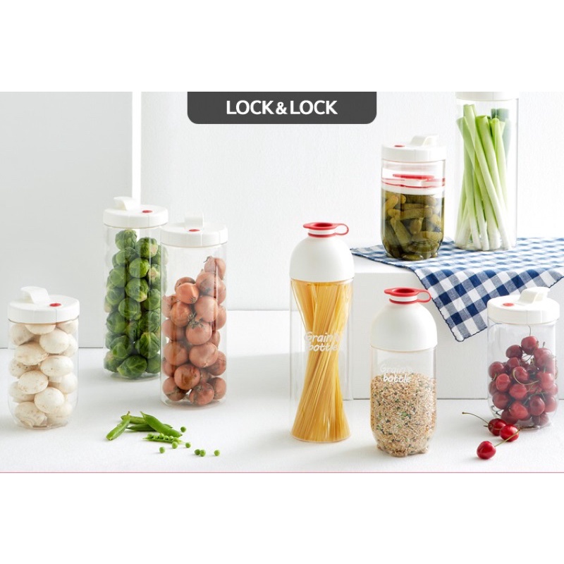 Hộp đựng thực phẩm Lock&amp;Lock Grain Bottle INL312 INL313 chuyên dụng bảo quản mì ý spaghetti, các loại hạt, đậu