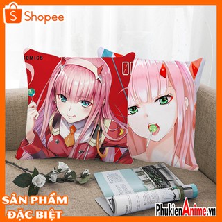 Shop Anime HCM -  Áo gối, bao gối, gối sofa, gối tựa lưng 40x40 in hình Anime Darling in the FranXX