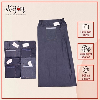 Chân váy chống nắng jean không xẻ tà nhíp màu ngẫu nhiên