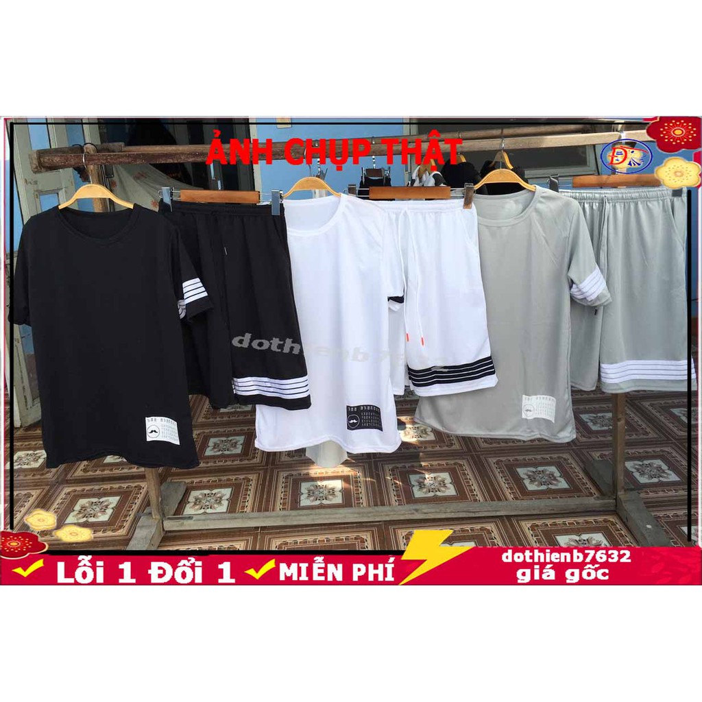 Bộ thể thao nam cổ tròn in SURPRISE ⚡️ SALE BÁN SỈ⚡️ Đồ Mặc Nhà Tay ngắn Quần sọt vải thun lưới mè mát nhẹ nhiều kiểu