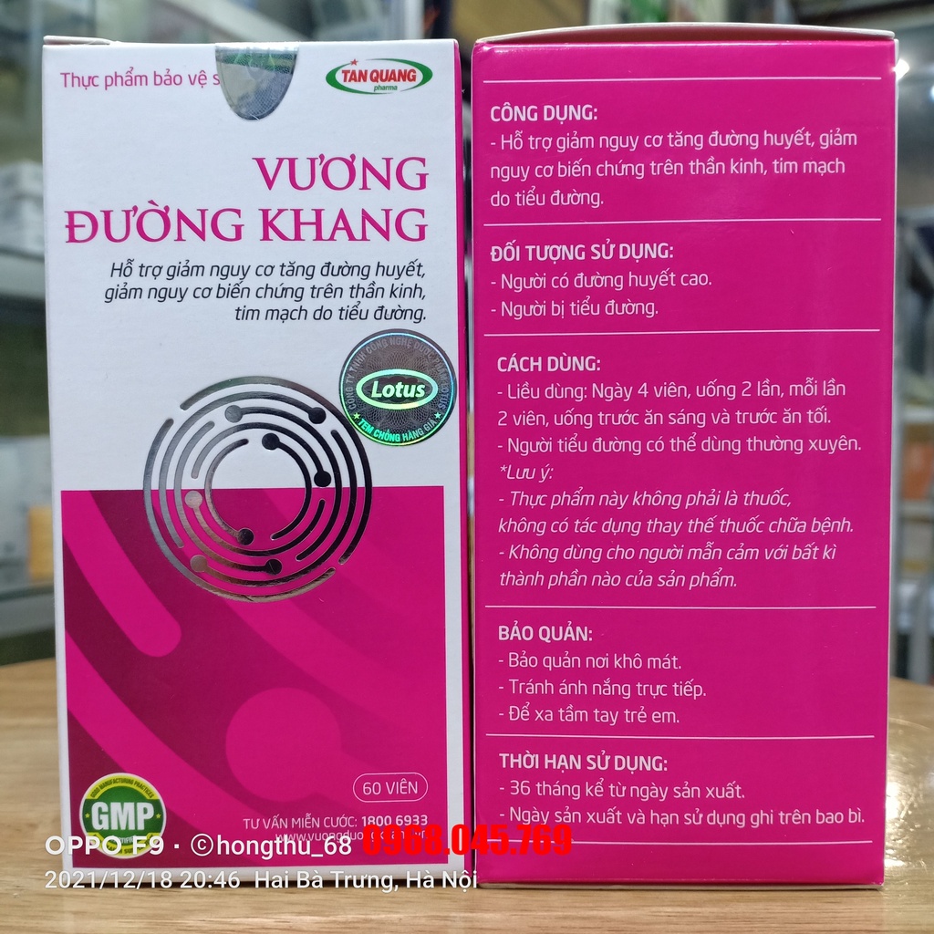 Vương Đường Khang - Giảm lượng đường trong máu, giảm biến chứng tiểu đường