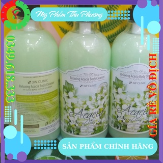 SỮA TẮM DƯỠNG ẨM HƯƠNG TRÀM MỸ PHẨM TẮM CHĂM SÓC LÀM TRẮNG DA CƠ THỂ HÀN QUỐC CHÍNH HÃNG 3W CLINIC RELAXING ACACIA BODY