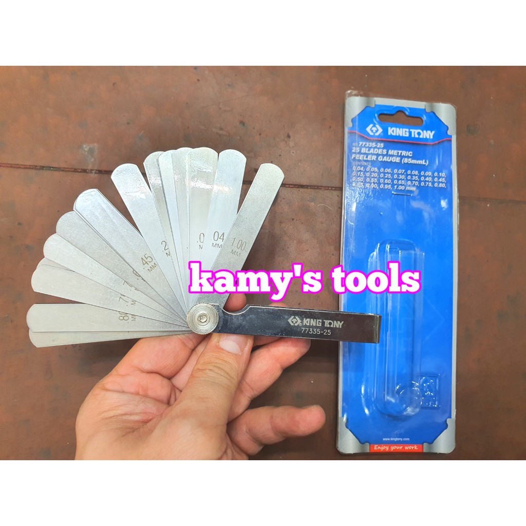 Thước căn lá chỉnh cò đo khe hở Kingtony 25 lá model 77335-25