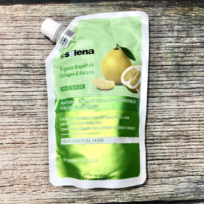 DẦU HẤP BƯỞI SELENA GRAPEFRUIT COLLAGEN HAIR MASK MỀM MƯỢT NGĂN RỤNG TÓC 500ML