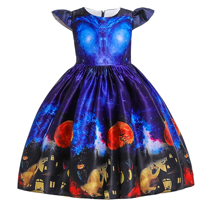 Đầm Hóa Trang Halloween Công Chúa Ma Cho Bé Gái 2-10 Tuổi