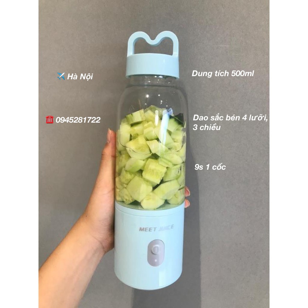 Máy say sinh tố cầm tay Meet Juice dung tích 500ml