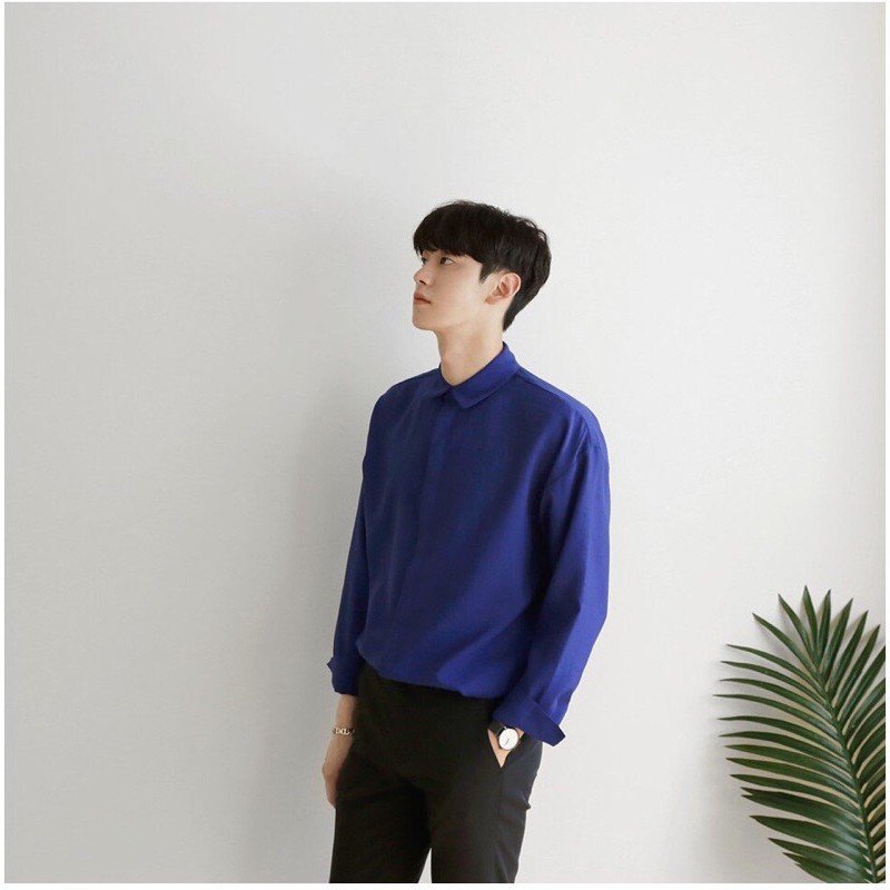 Áo sơ mi form rộng tay dài đi học đi làm đi chơi unisex nam nữ nhiều màu vải lụa mềm mịn ít nhăn SMRTD từ 40-85kg