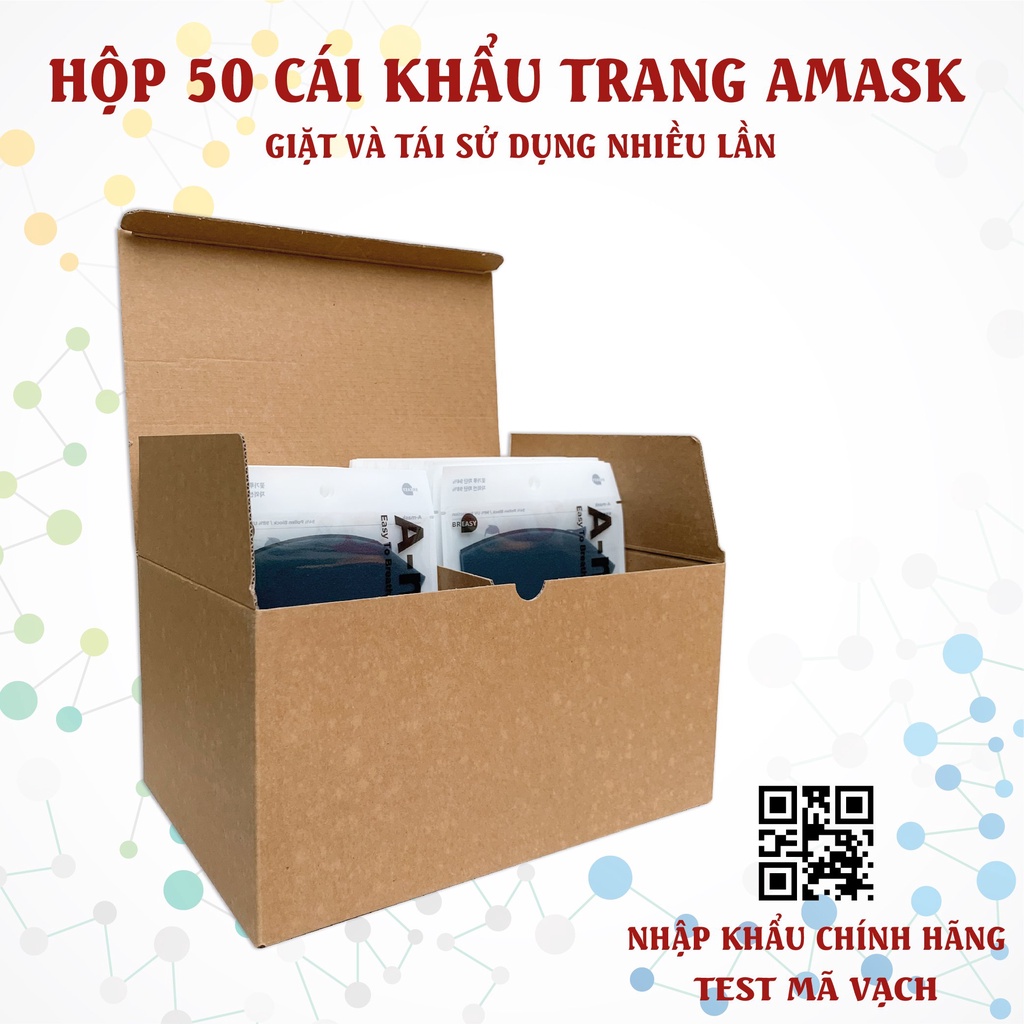 Hộp 50 Khẩu Trang Amask nhập khẩu Hàn Quốc_Giá Sĩ
