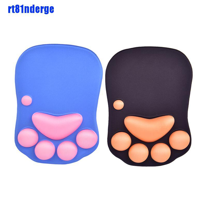 Tấm silicone mềm lót chuột có đệm gác tay hình bàn chân mèo xinh xắn tiện dụng