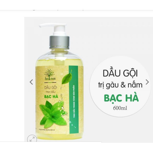 Dầu gội Bạc Hà trị gàu & nấm AmeGreen 600ml (NH3470.)