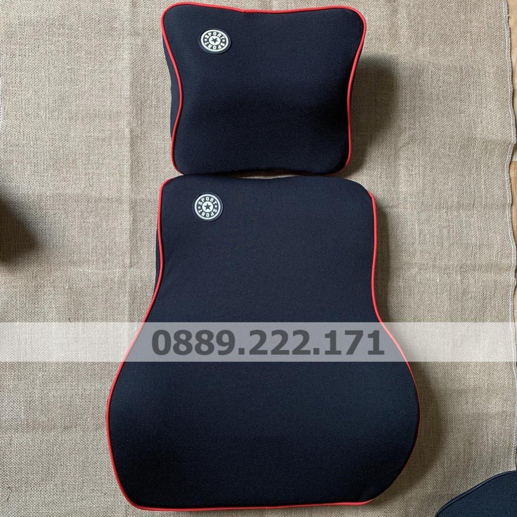 Bộ Tựa Đầu và Lưng Cao Su Non Hàng Cao Cấp Để Ghế Ô Tô, Văn Phòng