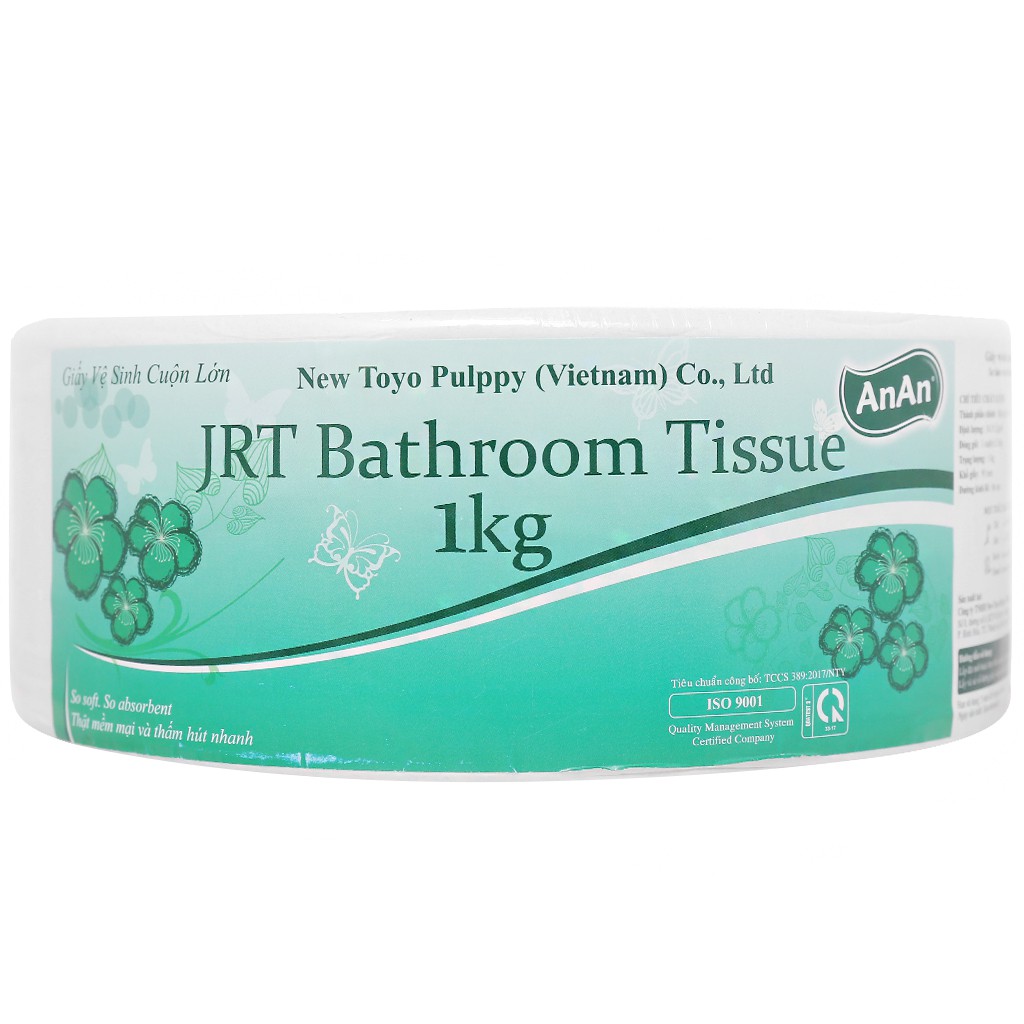 Giấy vệ sinh cuộn lớn An An JRT Bathroom 2 lớp 1kg (10cm x 12cm)