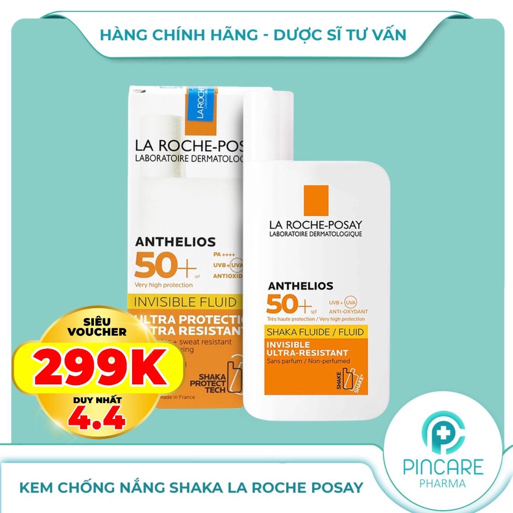 Kem chống nắng La Roche Posay Anthelios Shaka 50ml cho da nhạy cảm, da thường - Hàng chính hãng - Nhà thuốc PinCare