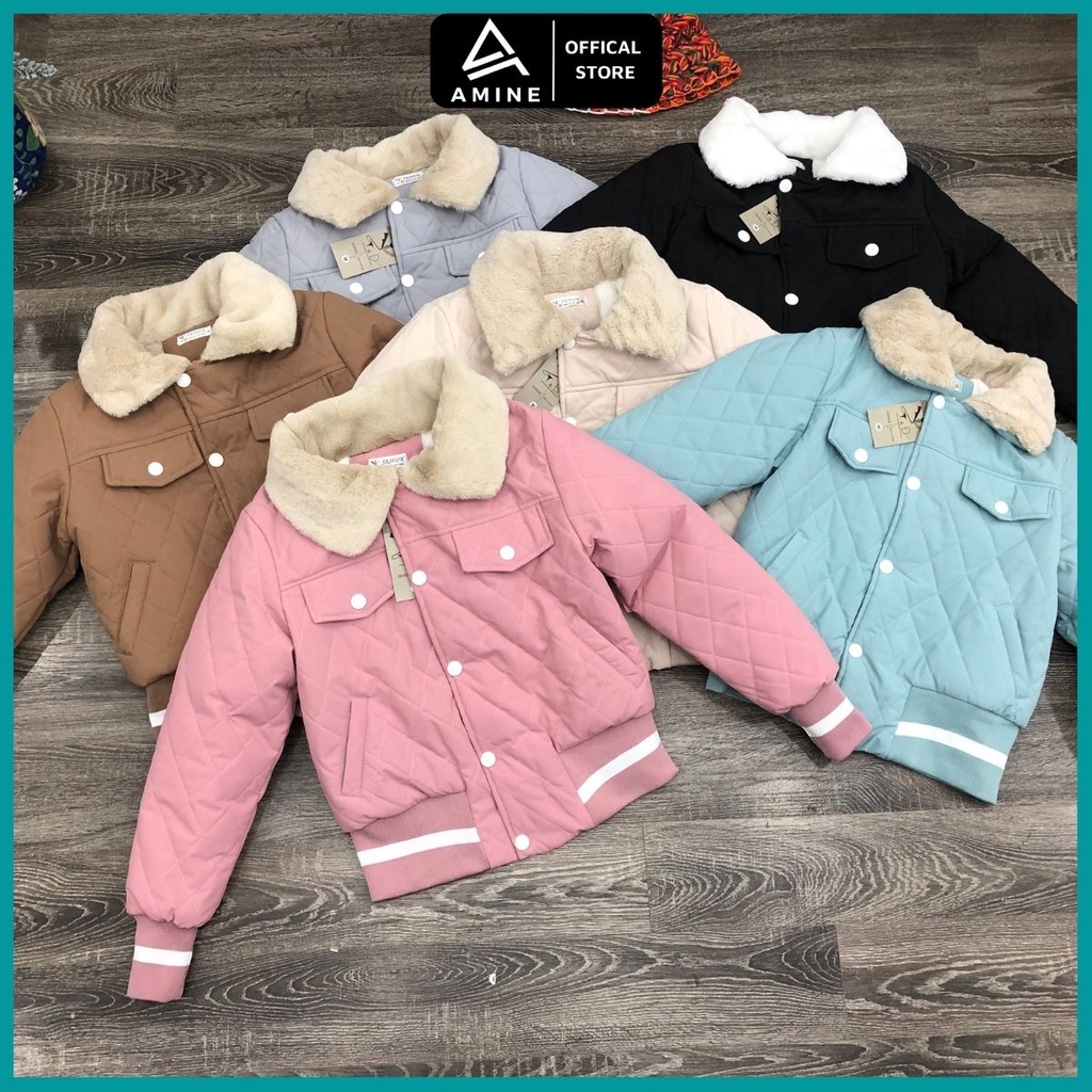 Áo phao nữ, Áo khoác lót lông nữ thời trang C74