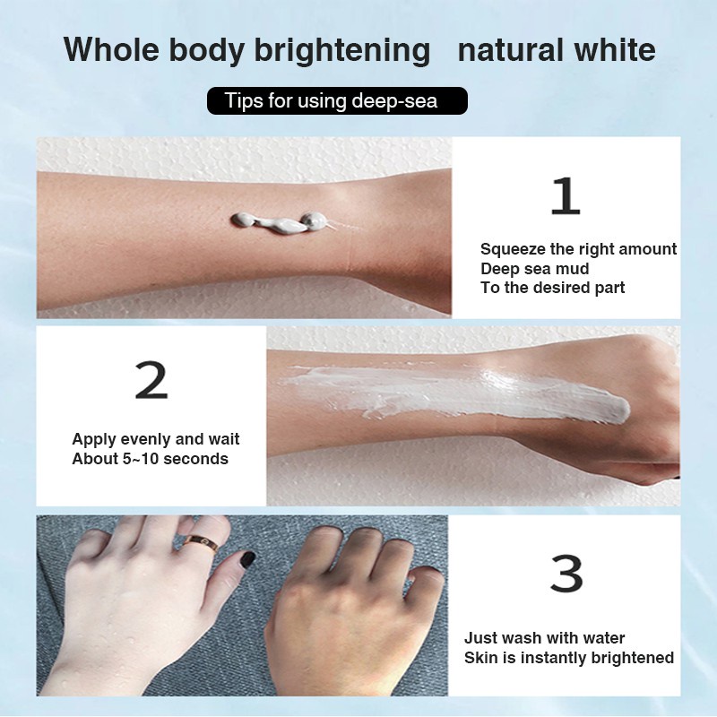Bùn biển sâu kem làm trắng toàn thân kem phục hồi da cháy nắng sữa tắm làm Dùng cho toàn thân