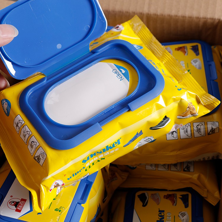 Khăn ướt lau giày Gói 30 khăn siêu sạch diệt khuẩn vệ sinh làm trắng giày hiệu quả