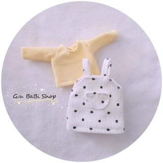 Set yếm và áo cho búp bê size 1/8 baboliy, bru, bjd, 5inch, ob11, ddf, blythe, babies, xinji, animator 40cm