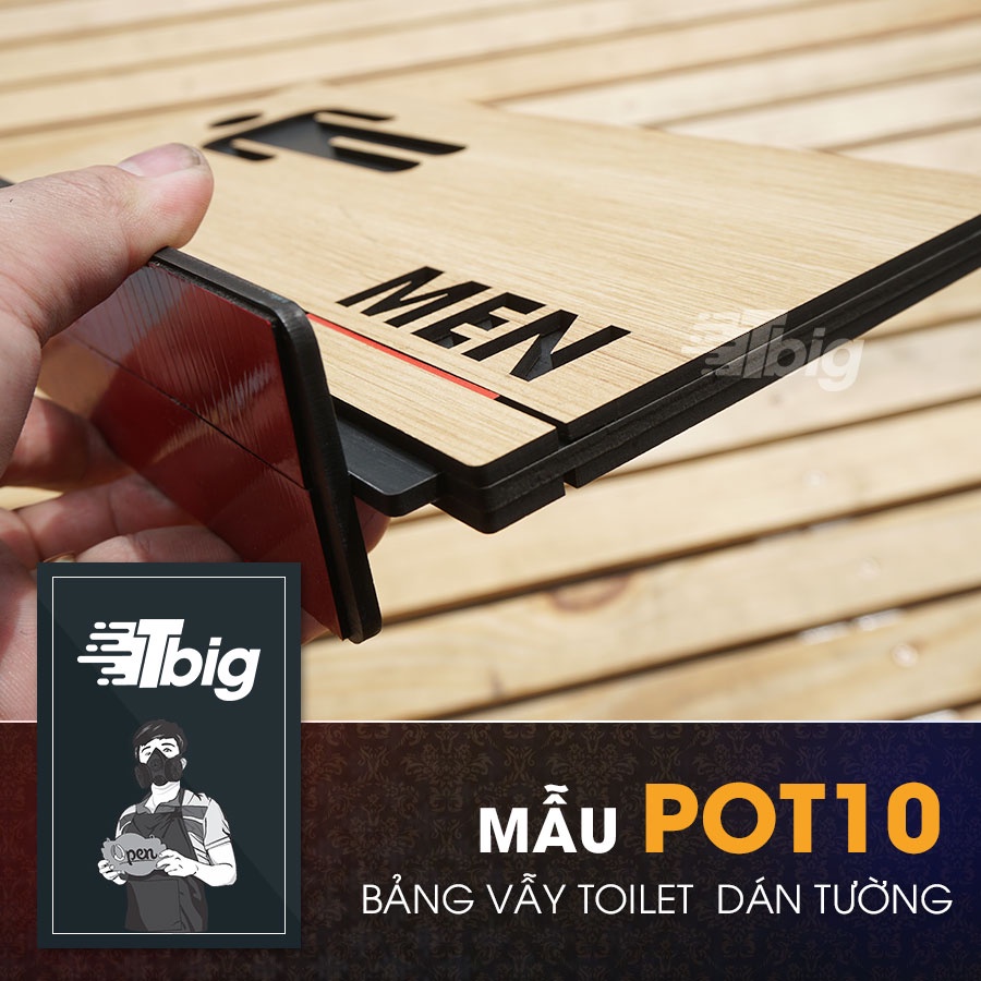 [HOT NEW] Bảng vẫy toilet gắn tường decor sang trọng