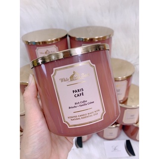 Nến thơm bath & body works white barn paris café 411g