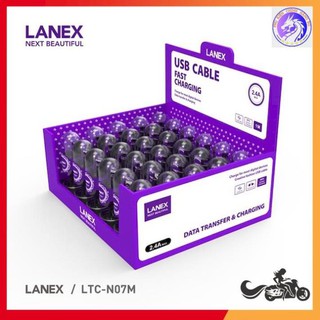 Cáp sạc nhanh dây dù micro usb 2.1a lanex ltc-n07m - dài 1.0m
