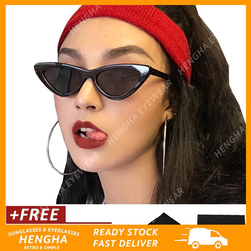 Kính mát mắt mèo thiết kế thời trang phong cách Hàn Quốc nhiều màu tùy chọn