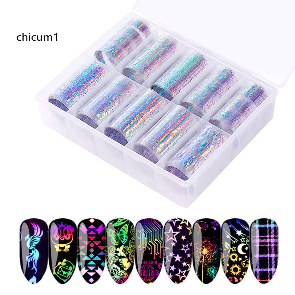 Miếng Dán Trang Trí Móng Tay Hình Ngọn Lửa Chủ Đề Giáng Sinh