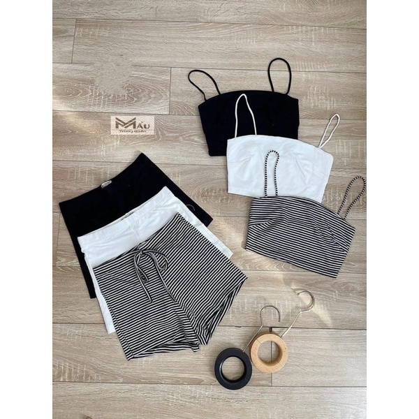 set áo crotop + quần short