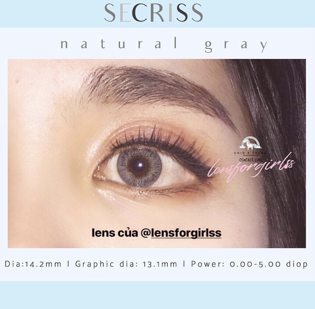 Kính áp tròng 1 ngày SECRISS NATURAL GRAY của Olens (Korea)