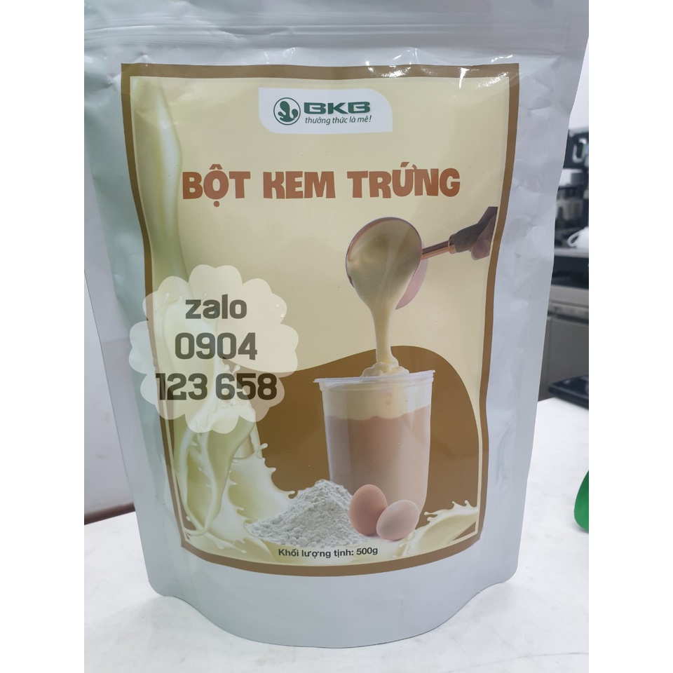 Bột kem trứng BKB 500gram cho trà sữa - làm kem trứng dừa nướng cần có