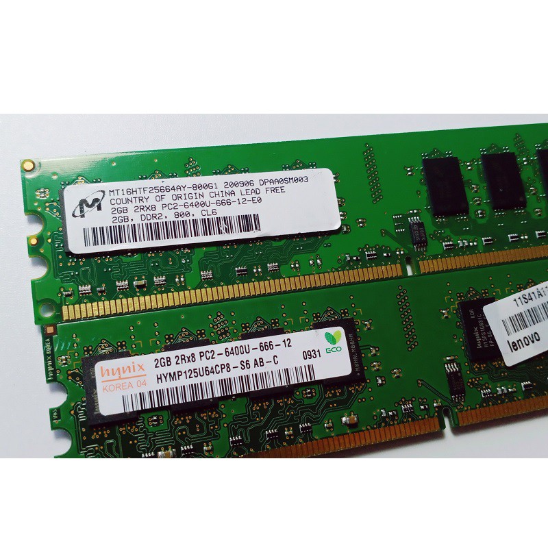 Ram PC DDR2 1GB, 2GB bus 667,800, hàng tháo máy chính hãng, bảo hành 6 tháng | BigBuy360 - bigbuy360.vn