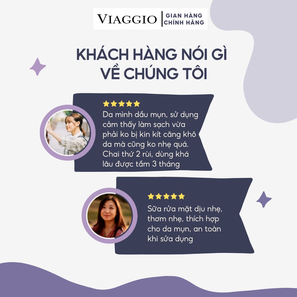 Combo Sữa Rửa Mặt Và Kem Phục Hồi Ceramide VIAGGIO 100gr