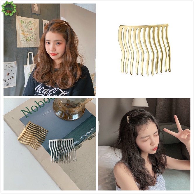 Set 2 Kẹp Tóc Kim Loại Không Tạo Kiểu Sáng Tạo Cho Nữ