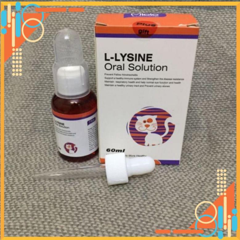 COMBO Lysine, Taurine uống và Nhỏ mắt mũi cho mèo (trị calici, herpes viruss)viêm loét giác mạc, xổ mũi