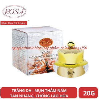 Kem dưỡng trắng da rosa chống lão hóa uv/30 anti-aging whitening cream 20g