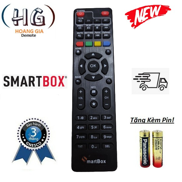 Điều khiển đầu thu VNPT Smart Box - Hàng tốt chính hãng theo máy