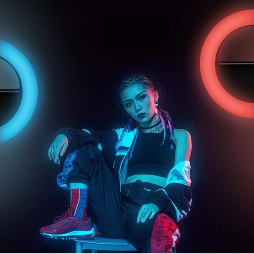 Đèn Led Livestream RGB 45CM - Đèn Led Nhiều Màu - Kẹp 3 Điện Thoại - 24 Mức Chỉnh Màu Đèn Cực Đẹp - Kèm Chân Đèn 2m1