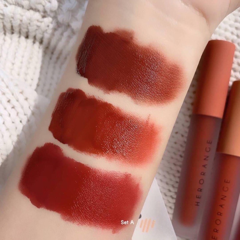 [HER ORANGE] Set 3 son kem Her Orange Fluffy Lip Glaze | Thế Giới Skin Care