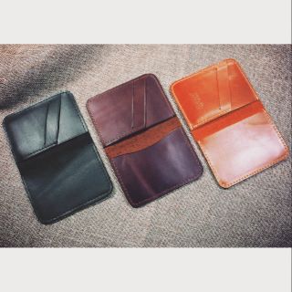 Ví mini da bò Slim siêu mini siêu gọn Handmade