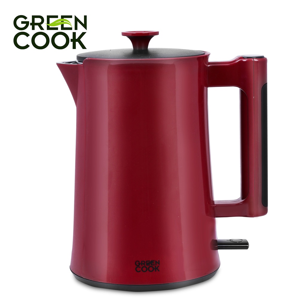 Bình đun cảm ứng giữ ấm inox 304, 2 lớp chống bỏng 1,7L Green Cook GCEK-17S18D