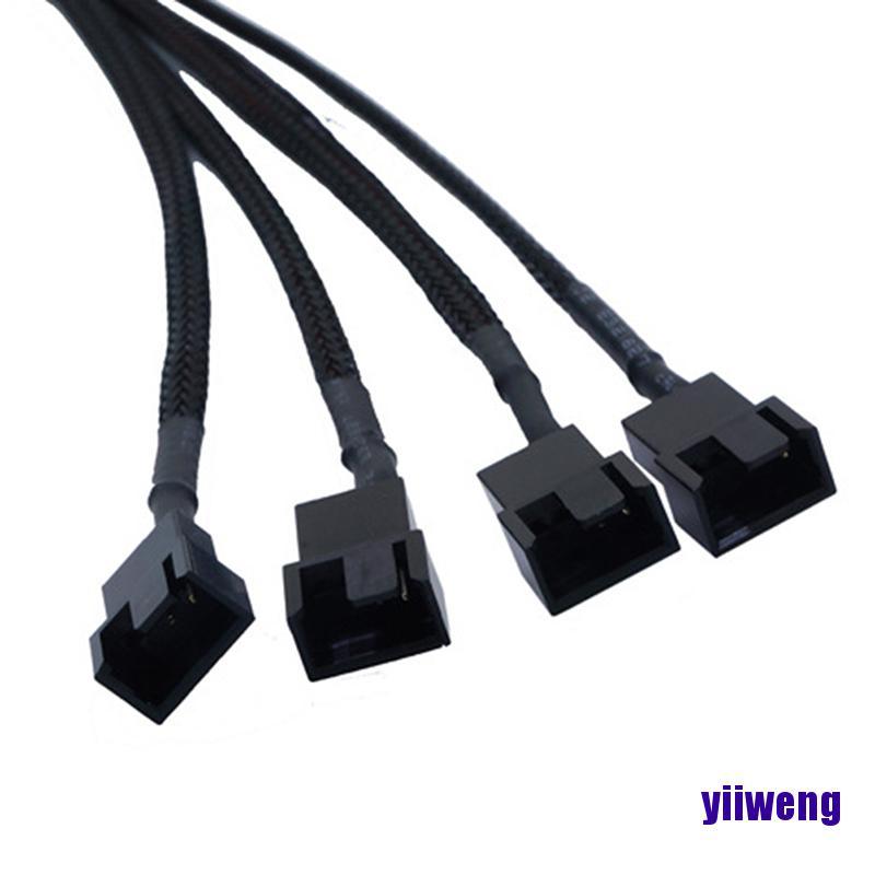 Dây Cáp Chia 4 Cổng 3pin / 4pin 12v Cho Quạt Máy Tính