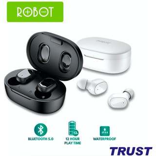 Tai nghe không dây true wireless robot airbuds t20 bluetooth 5.0 - chống nước ipx4 - play time lên đến 12h - bh 12 tháng