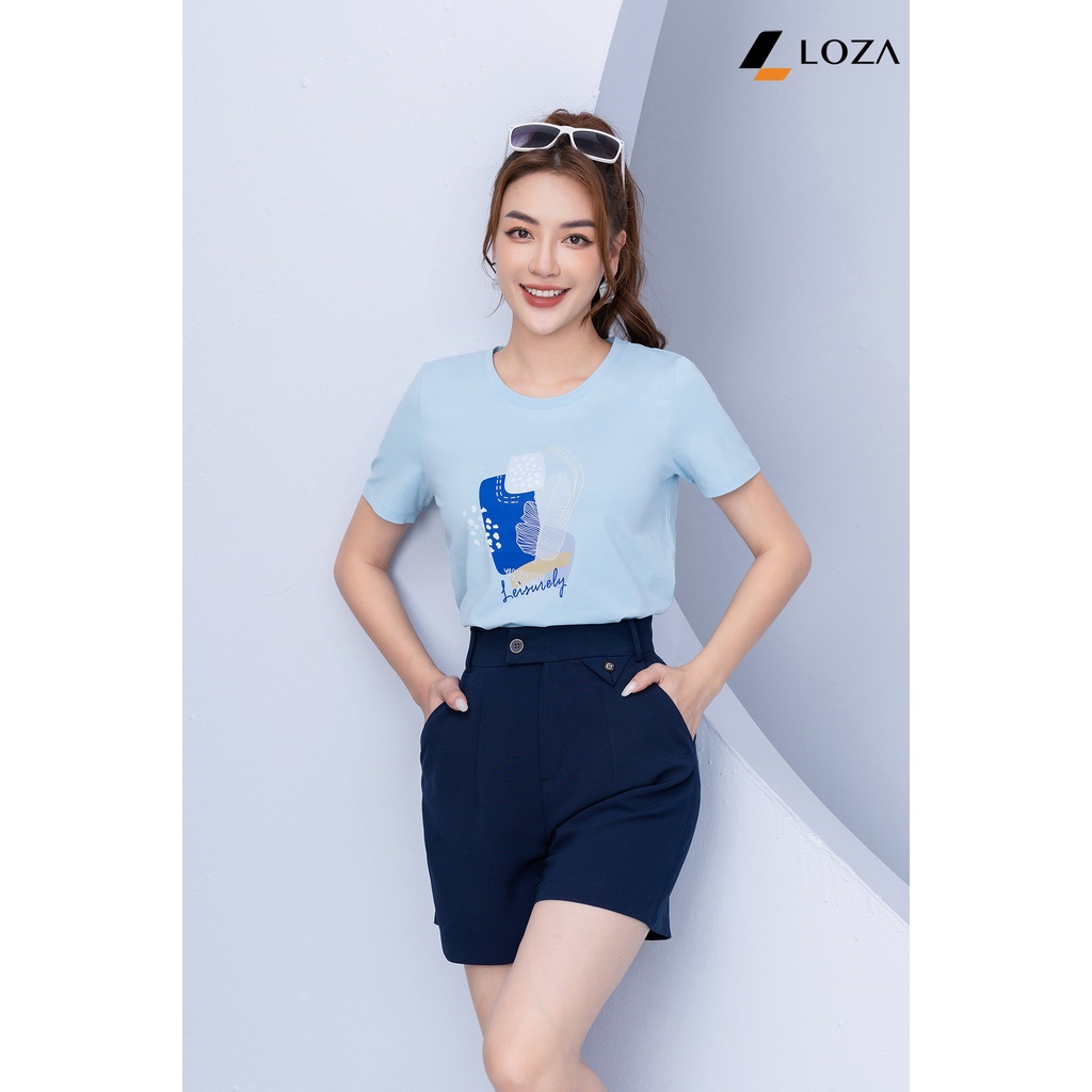 Áo phông in hình chất liệu Cotton Compact form vừa LOZA - PT702105