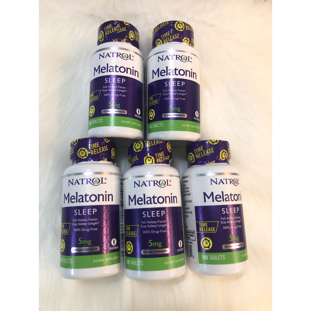 VIÊN NGẬM NGỦ NGON MELATONIN SLEEP 5MG HỘP 100 VIÊN - HÀNG MỸ 100%